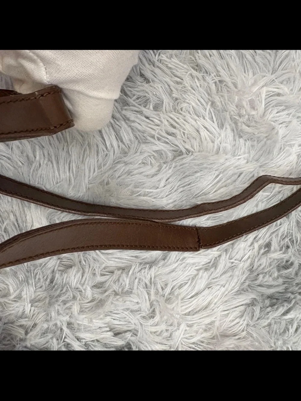Gucci Tan GG Supreme Canvas Messenger Bag with Brown Leather Trim